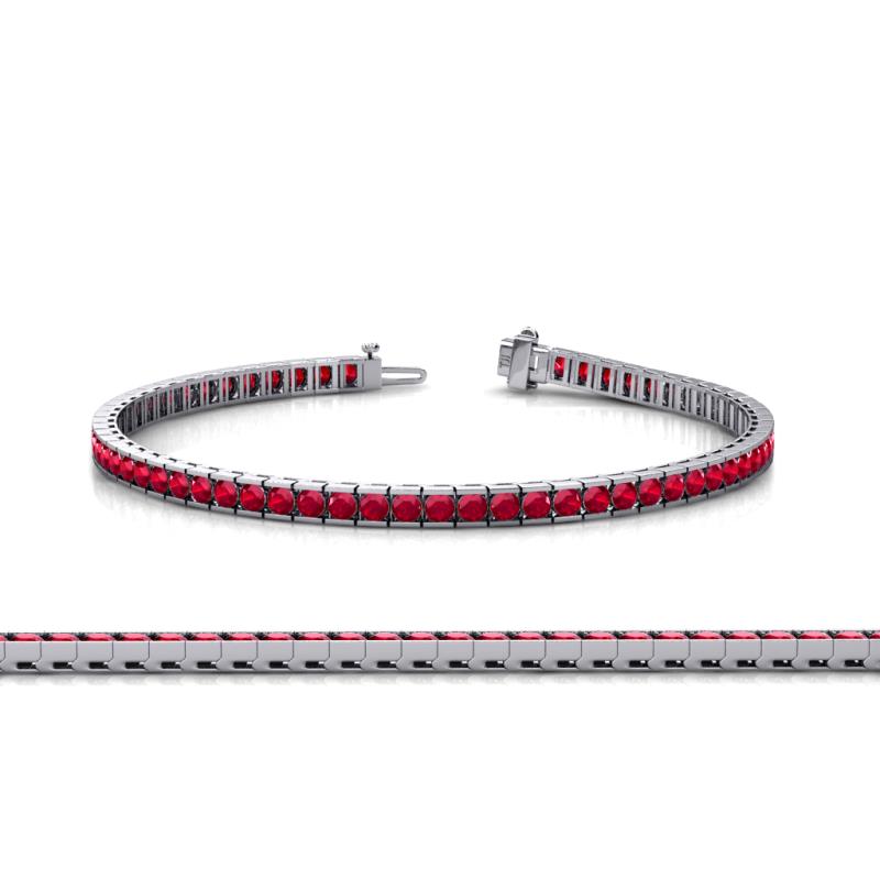Abril 2.00 mm Ruby Eternity Tennis Bracelet 