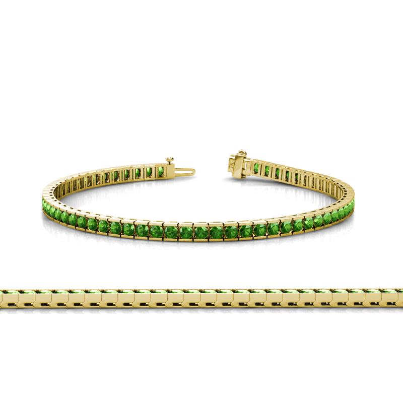 Abril 2.00 mm Green Garnet Eternity Tennis Bracelet 