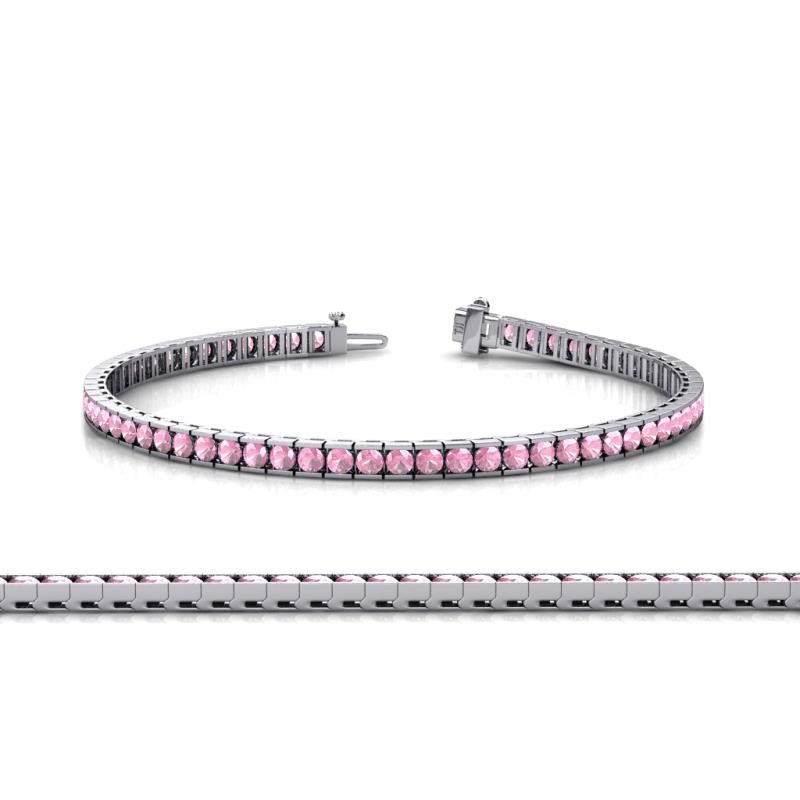 Abril 2.00 mm Pink Tourmaline Eternity Tennis Bracelet 