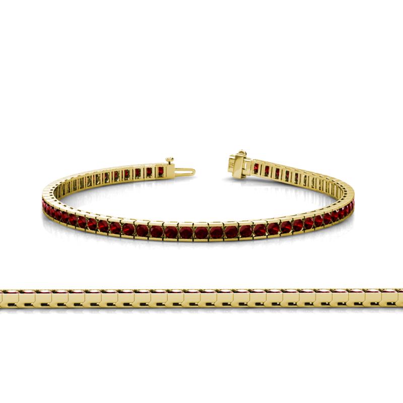 Abril 2.00 mm Red Garnet Eternity Tennis Bracelet 