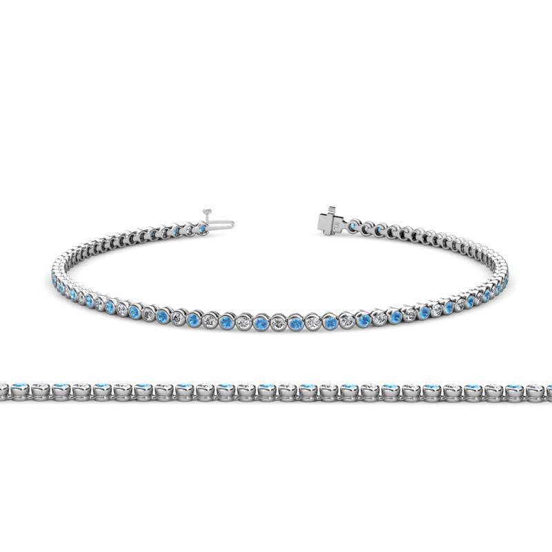 LALI Jewels London Blue Topaz Tennis Bracelet (29-1/3 ct. t.w.) in 14k Gold  - Macy's