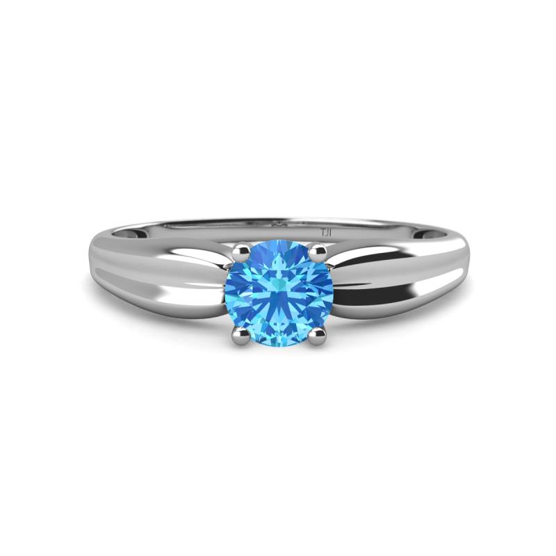 Kelila 6.50 mm Round Blue Topaz Solitaire Engagement Ring 