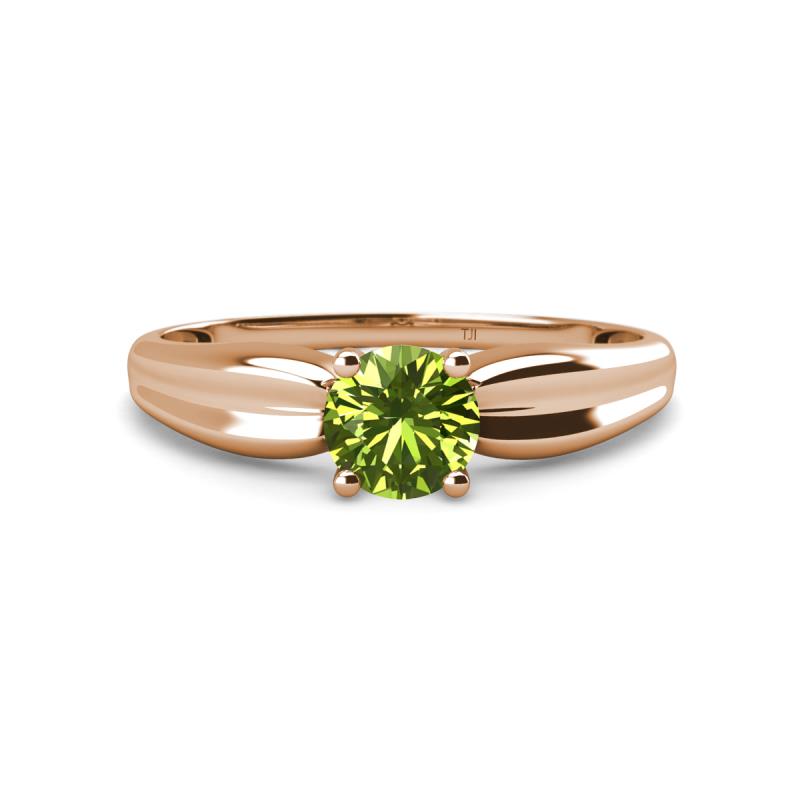 Kelila 6.50 mm Round Peridot Solitaire Engagement Ring 