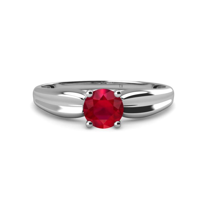 Kelila 6.00 mm Round Ruby Solitaire Engagement Ring 