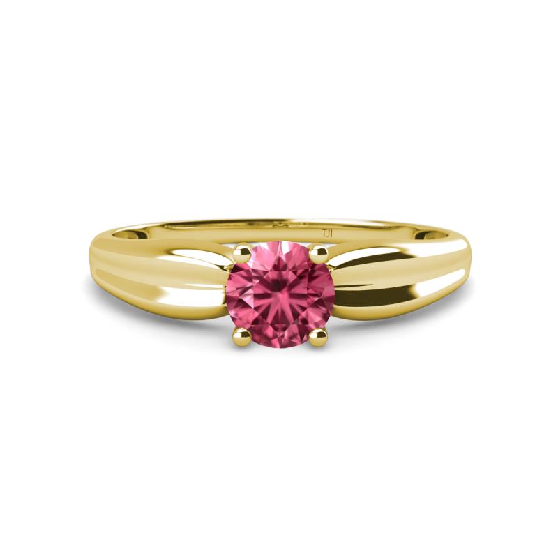 Kelila 6.50 mm Round Pink Tourmaline Solitaire Engagement Ring 