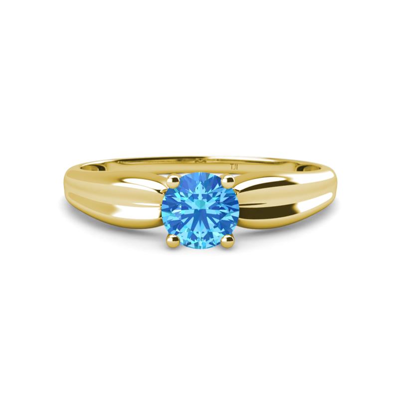 Kelila 6.50 mm Round Blue Topaz Solitaire Engagement Ring 