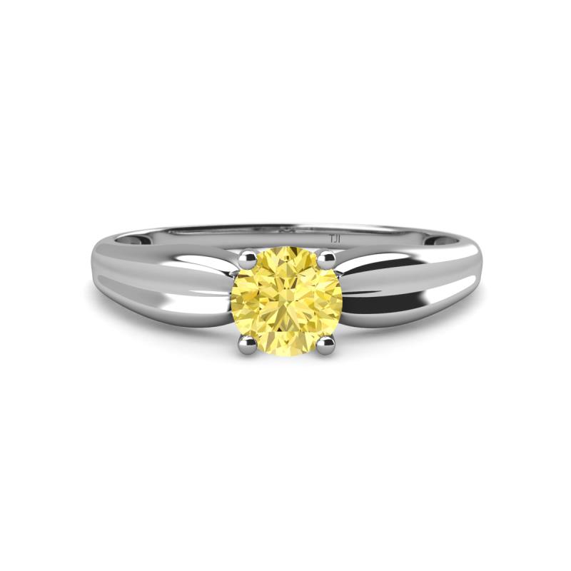Kelila 6.00 mm Round Lab Created Yellow Sapphire Solitaire Engagement Ring 