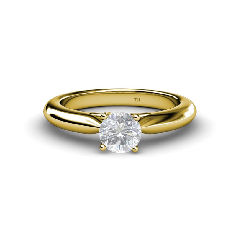 Akila White Sapphire Solitaire Engagement Ring 
