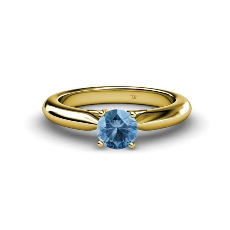 Akila Blue Topaz Solitaire Engagement Ring 