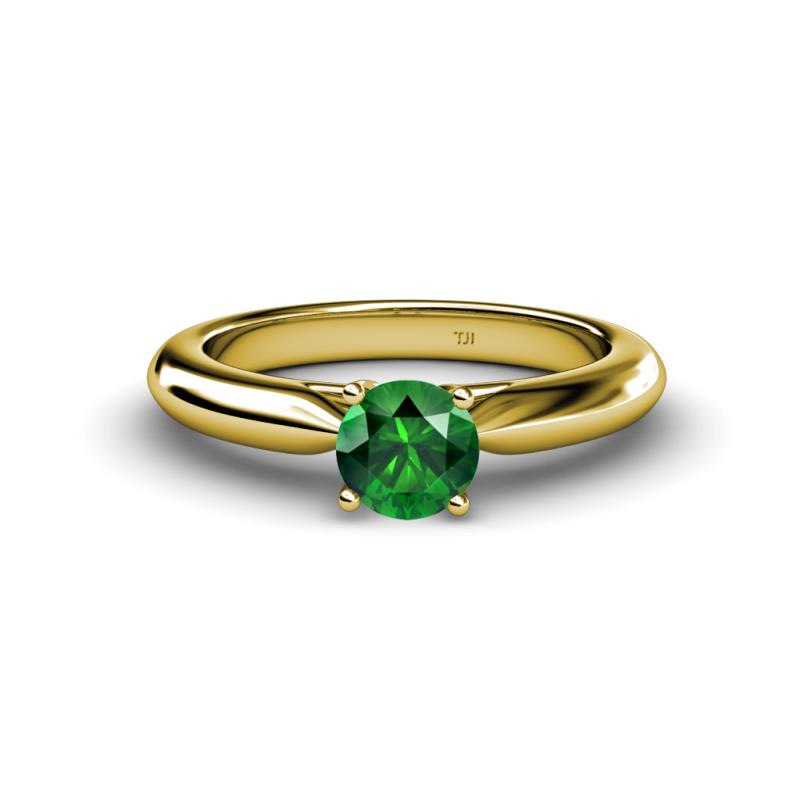 Akila Emerald Solitaire Engagement Ring 