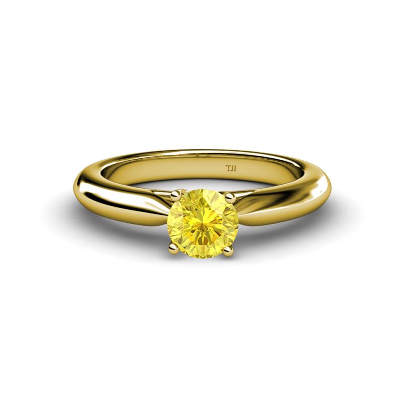 Akila Yellow Sapphire Solitaire Engagement Ring 