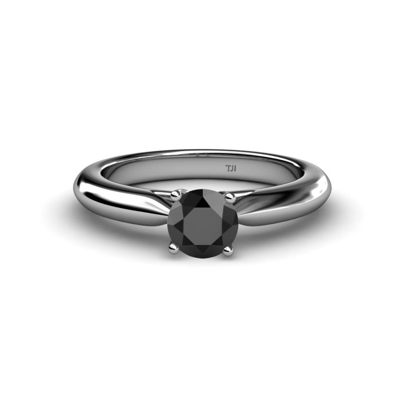 Akila Black Diamond Solitaire Engagement Ring 