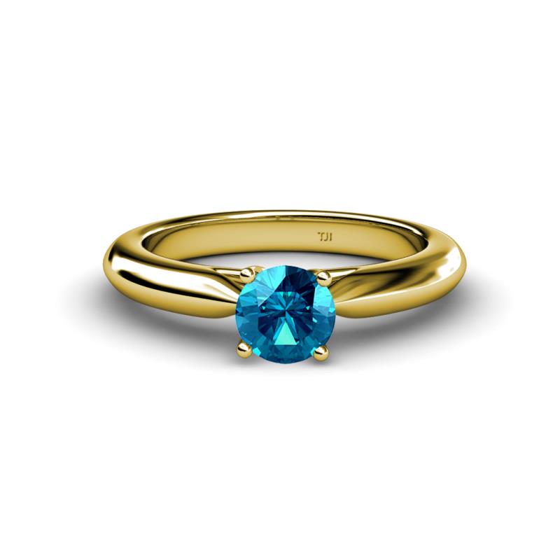 Akila Blue Diamond Solitaire Engagement Ring 