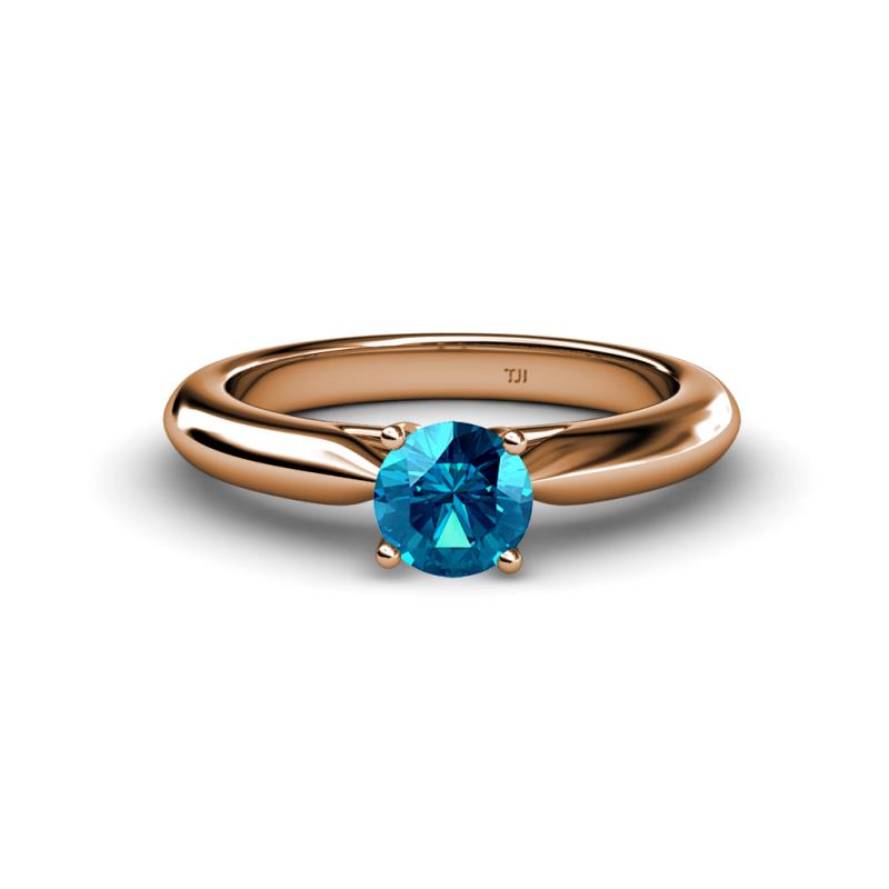 Akila Blue Diamond Solitaire Engagement Ring 