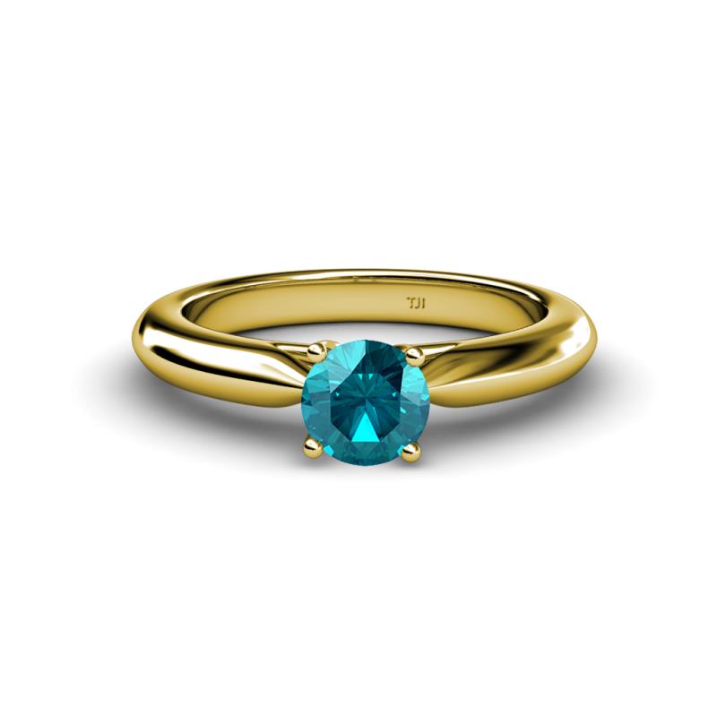 Akila London Blue Topaz Solitaire Engagement Ring 