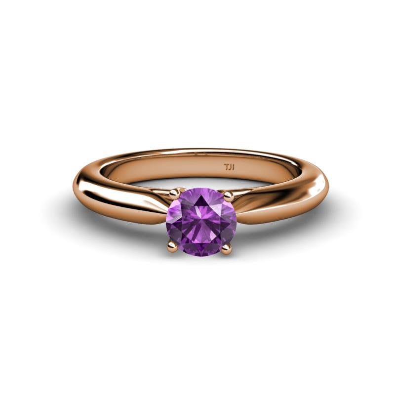 Akila Amethyst Solitaire Engagement Ring 
