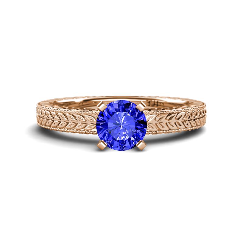 Kaelan 6.50 mm Round Tanzanite Solitaire Engagement Ring 