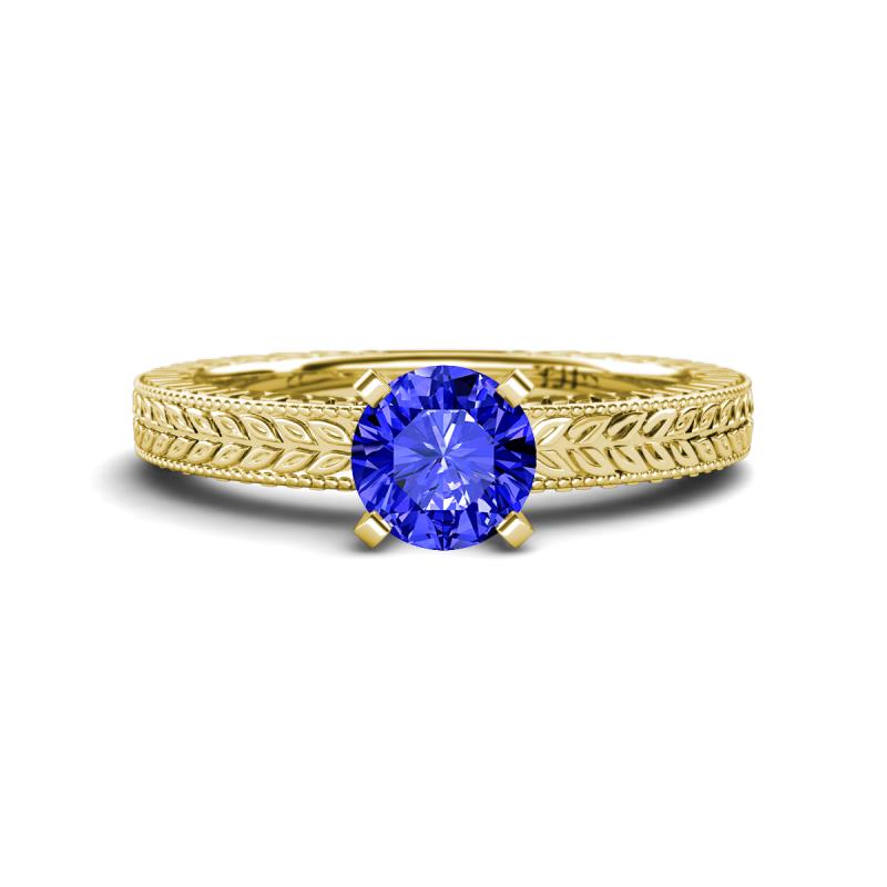 Kaelan 6.50 mm Round Tanzanite Solitaire Engagement Ring 