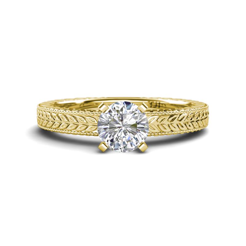 Kaelan 6.50 mm Round Certified Diamond Solitaire Engagement Ring 