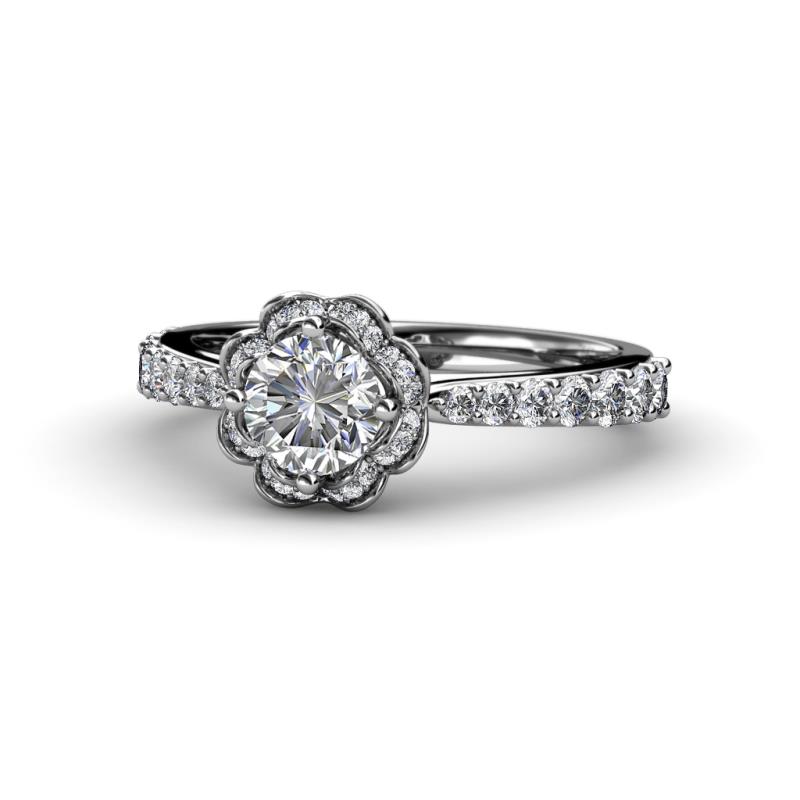 Florus Diamond Halo Engagement Ring 