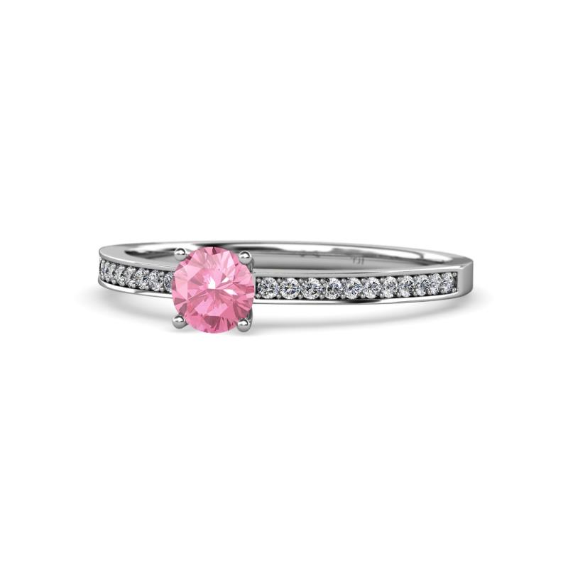 Celia Pink Tourmaline and Diamond Engagement Ring 