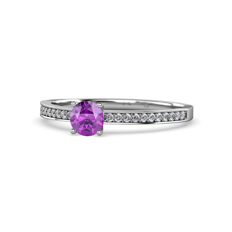 Celia Amethyst and Diamond Engagement Ring 