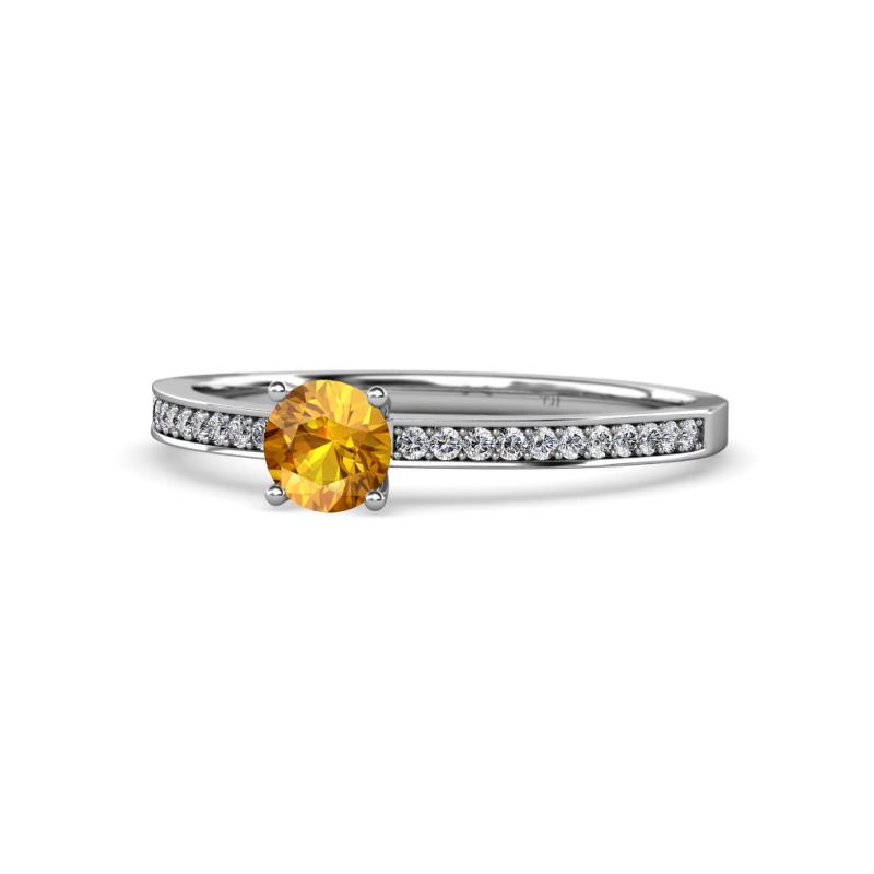 Celia Citrine and Diamond Engagement Ring 
