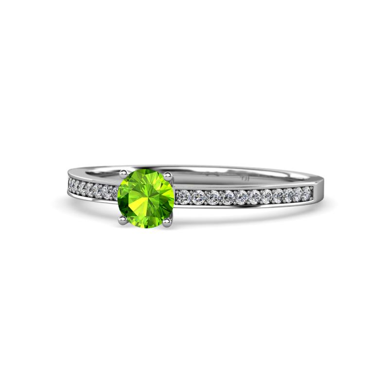 Celia Peridot and Diamond Engagement Ring 