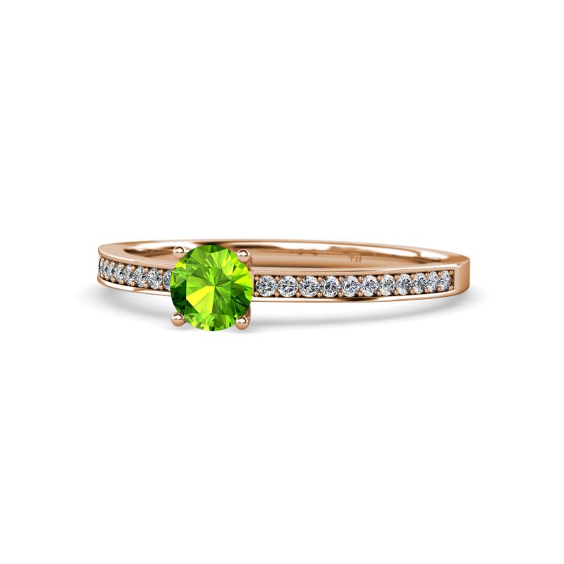 Celia Peridot and Diamond Engagement Ring 