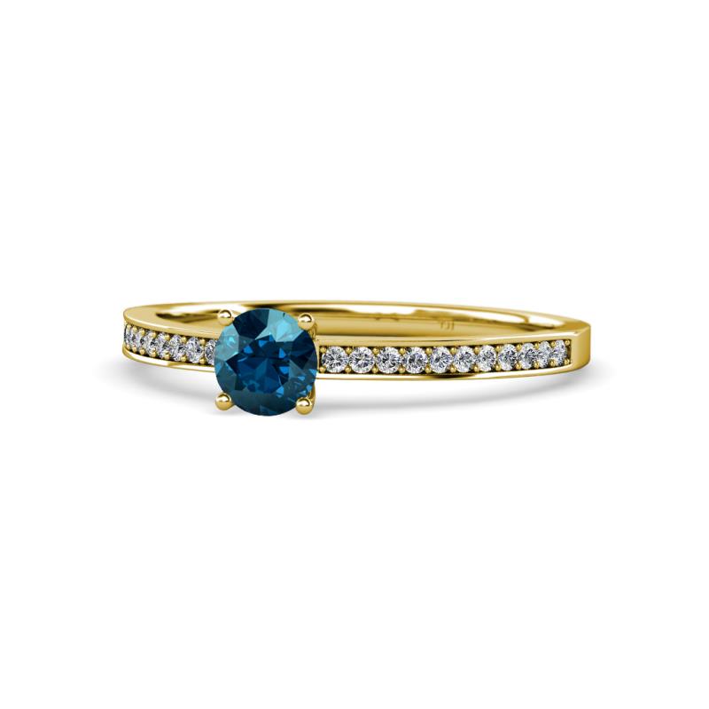 Celia Blue and White Diamond Engagement Ring 