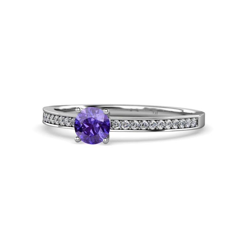 Celia Iolite and Diamond Engagement Ring 