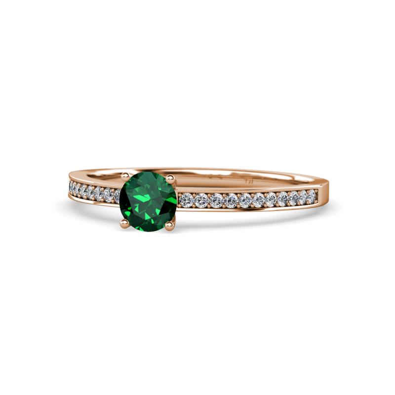 Celia Emerald and Diamond Engagement Ring 