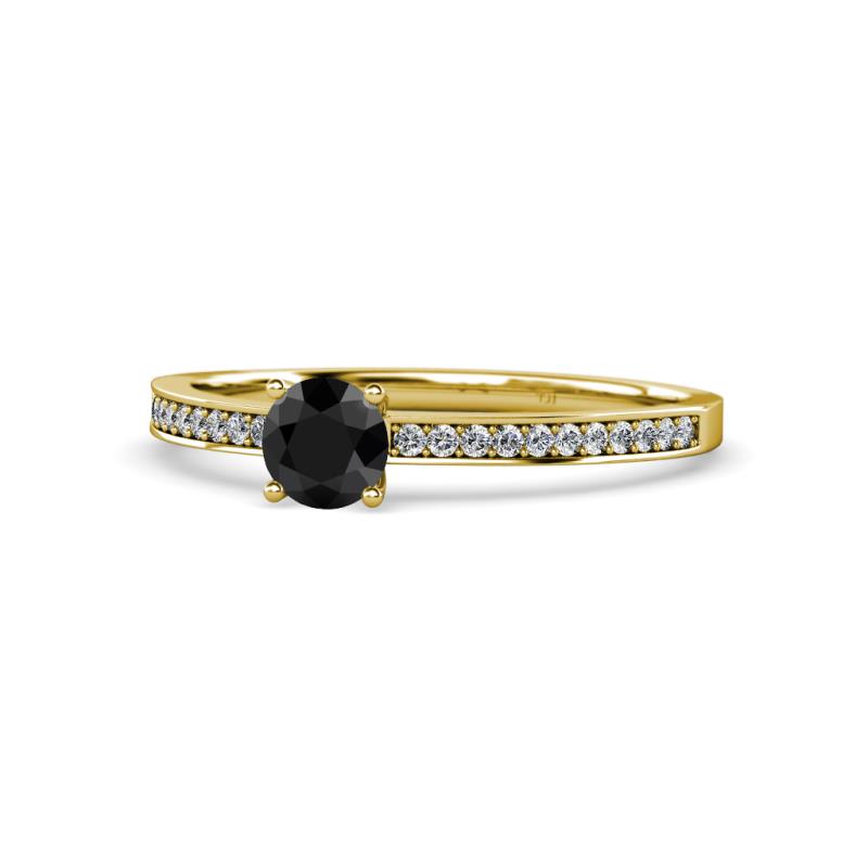Celia Black and White Diamond Engagement Ring 