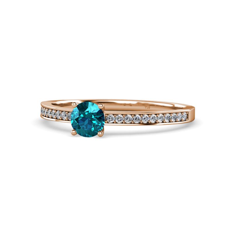 Celia London Blue Topaz and Diamond Engagement Ring 