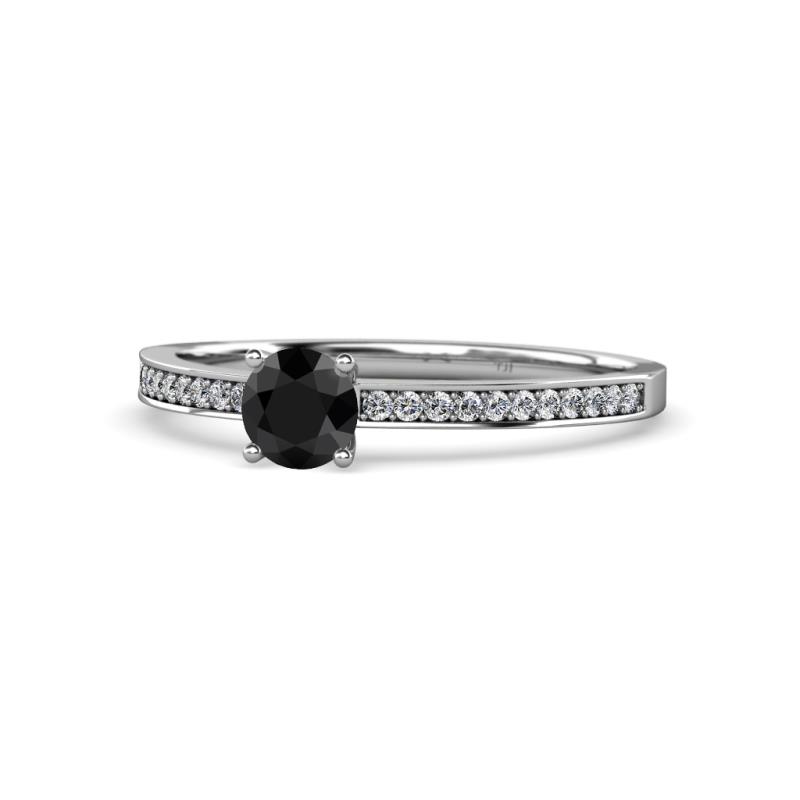 Celia Black and White Diamond Engagement Ring 