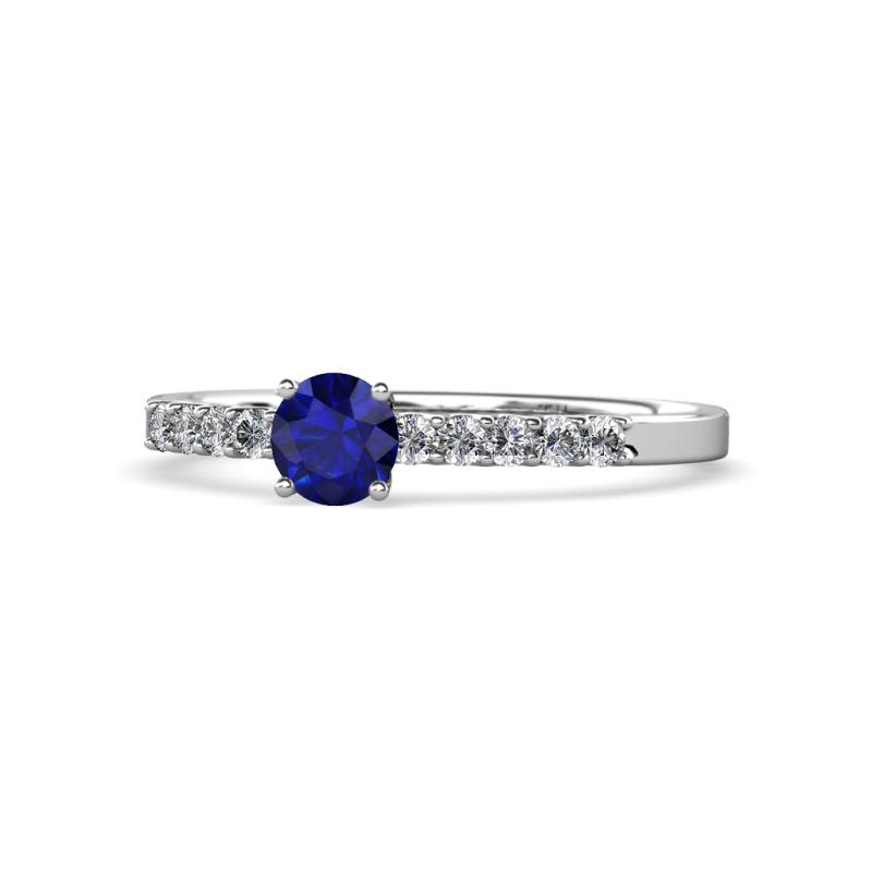 Juan Blue Sapphire and Diamond Engagement Ring 