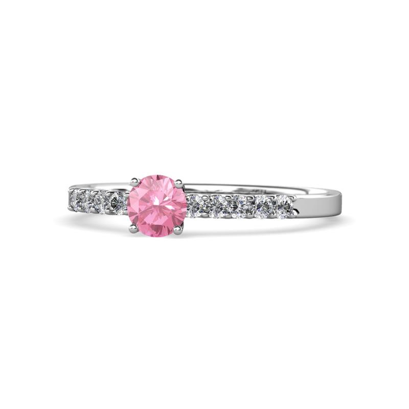 Juan Pink Tourmaline and Diamond Engagement Ring 