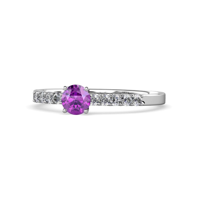 Juan Amethyst and Diamond Engagement Ring 