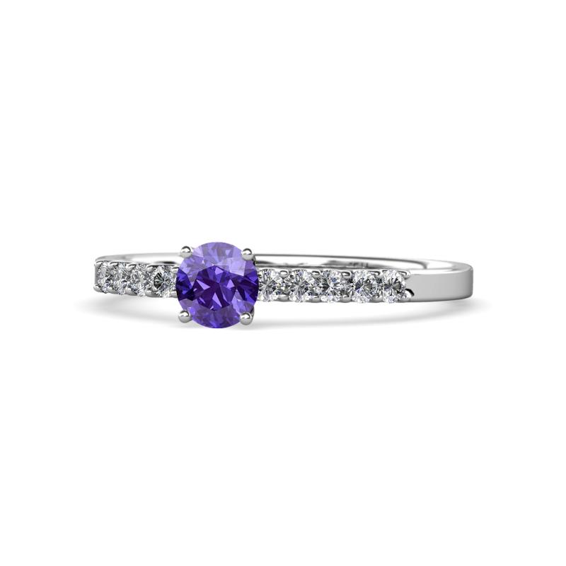 Juan Iolite and Diamond Engagement Ring 