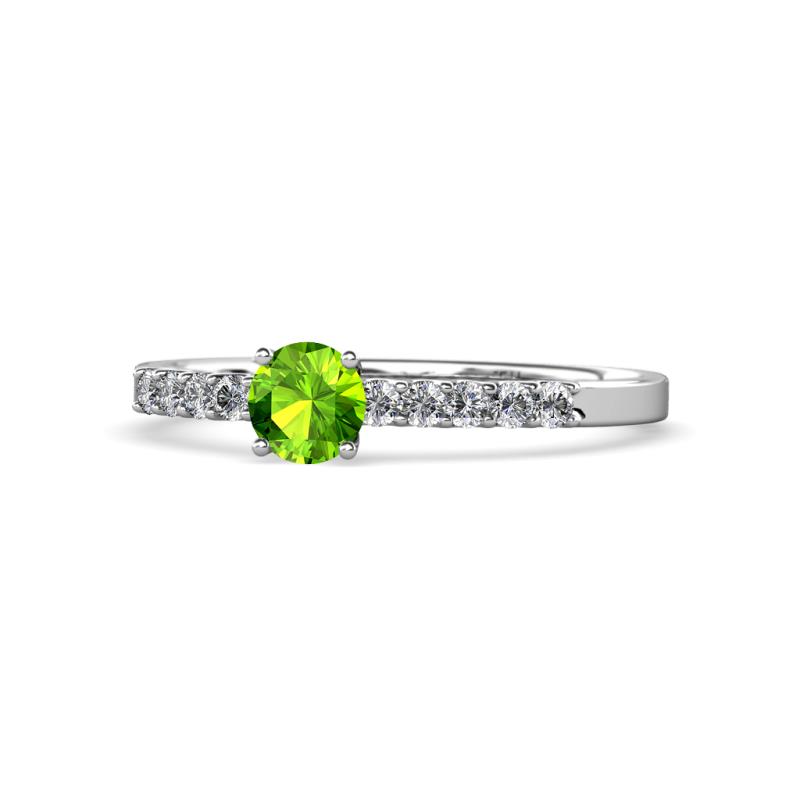 Juan Peridot and Diamond Engagement Ring 