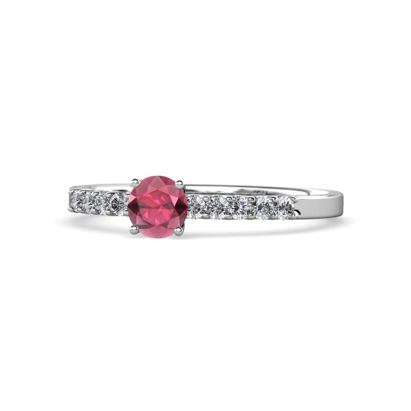 Juan Rhodolite Garnet and Diamond Engagement Ring 