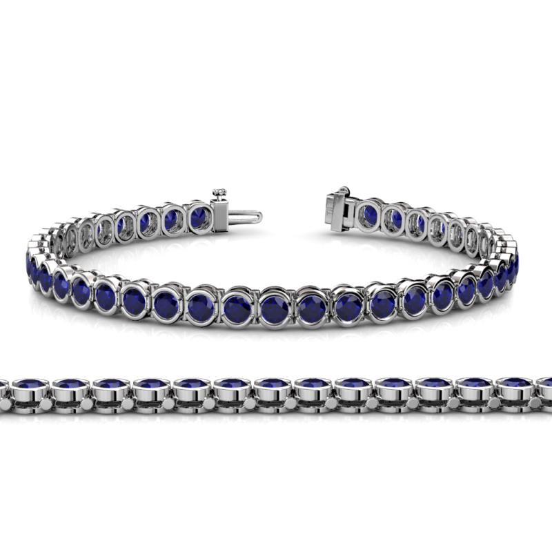 Tiara 3.10 mm Blue Sapphire Eternity Tennis Bracelet 