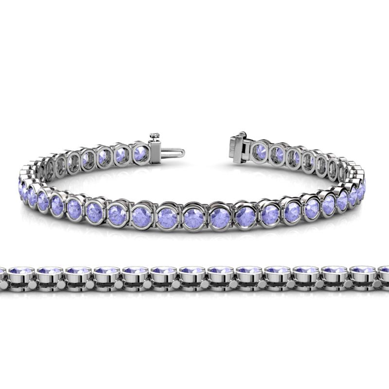 Tiara 3.10 mm Tanzanite Eternity Tennis Bracelet 