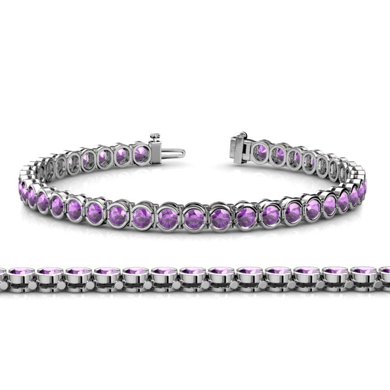 Tiara 3.10 mm Amethyst Eternity Tennis Bracelet 