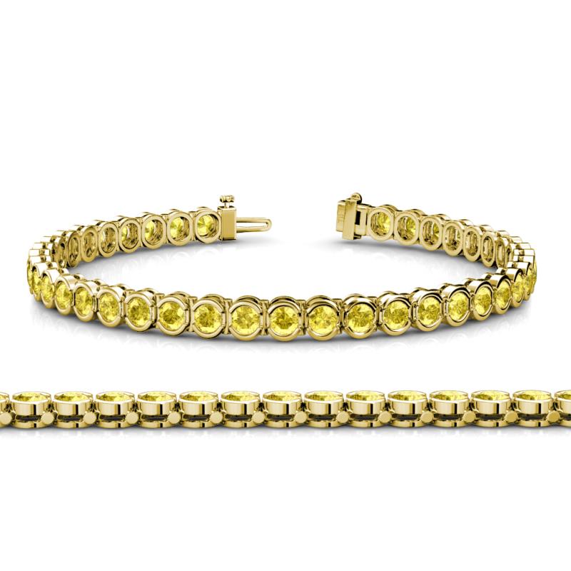 Tiara 3.10 mm Yellow Sapphire Eternity Tennis Bracelet 