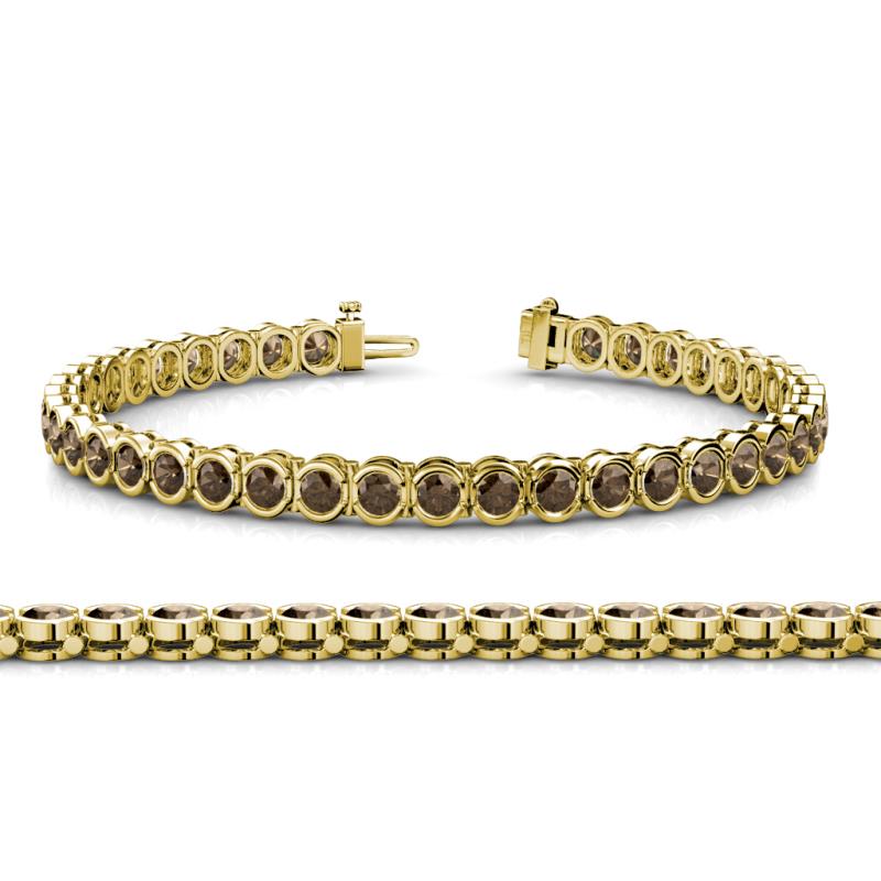 Tiara 3.10 mm Smoky Quartz Eternity Tennis Bracelet 