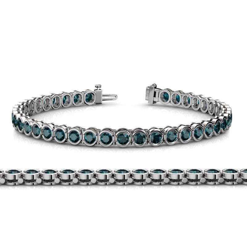 Tiara 3.10 mm London Blue Topaz Eternity Tennis Bracelet 