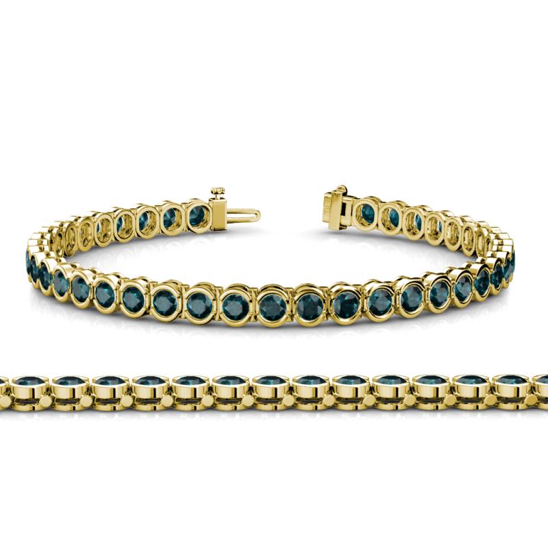 Tiara 3.10 mm London Blue Topaz Eternity Tennis Bracelet 
