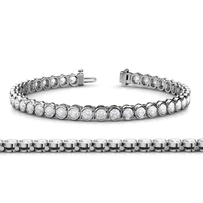 Tiara 3.10 mm White Sapphire Eternity Tennis Bracelet 