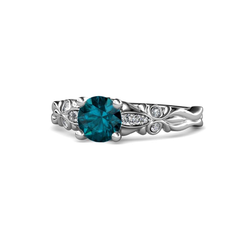 Carina Signature London Blue Topaz and Diamond Engagement Ring 